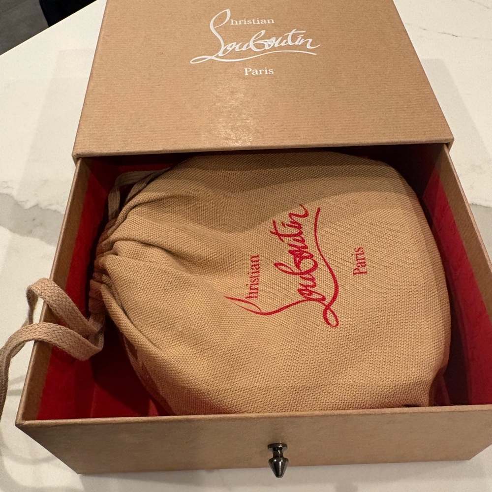 Christian Louboutin Black Belt with  Gold hardware New in Box